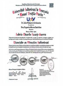 Azuaje Guerra, Andres Eduardo