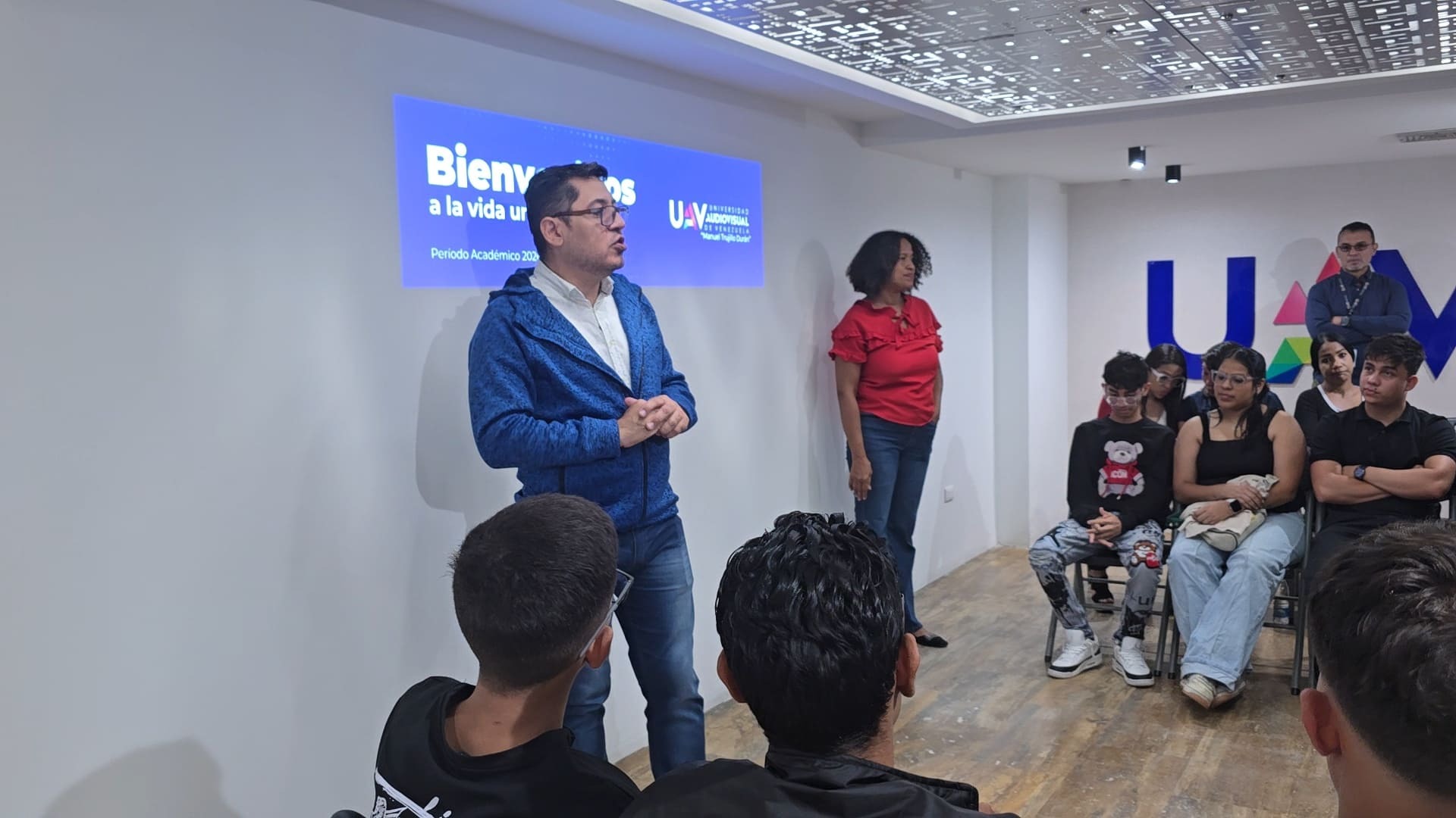 Vicerrector Académico, Lic. Camilo Malavé durante su discurso