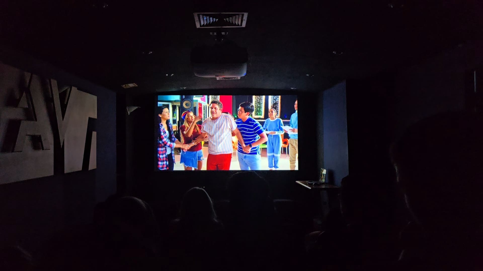 Momento de proyección de la película: Venite pa’ Maracaibo